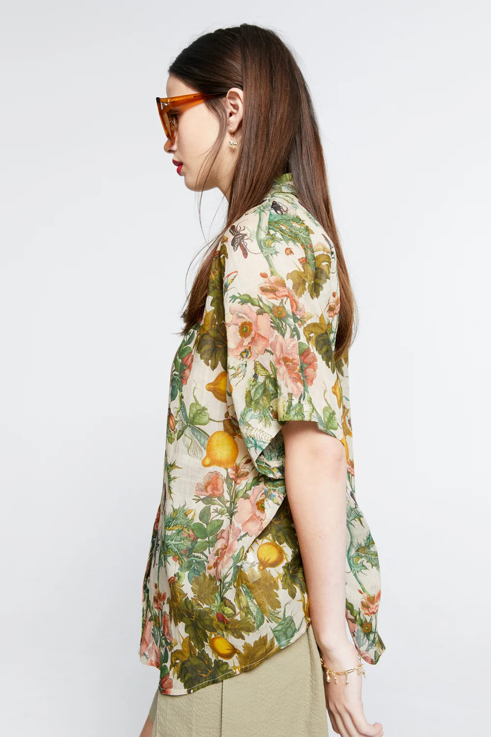 Karen Walker Long Sonnet Shirt // Insects & Fruit