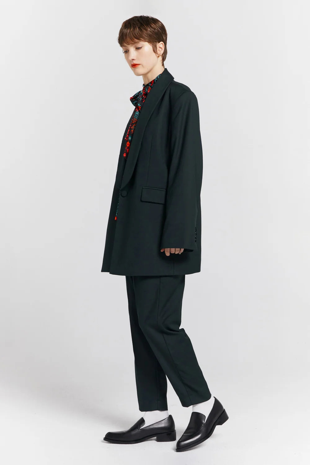 Karen Walker Oversized Dinner Jacket // Dark Green