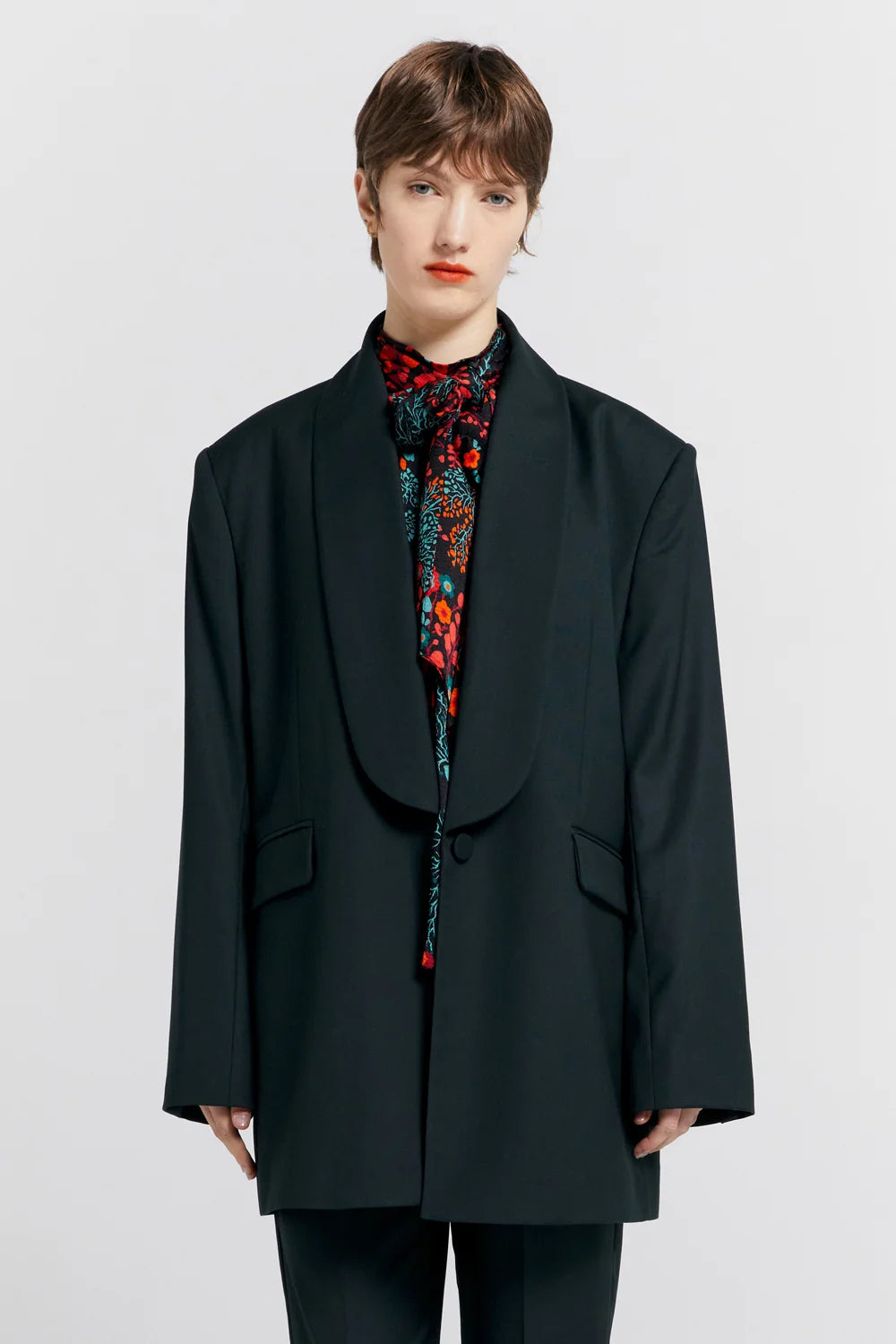 Karen Walker Oversized Dinner Jacket // Dark Green