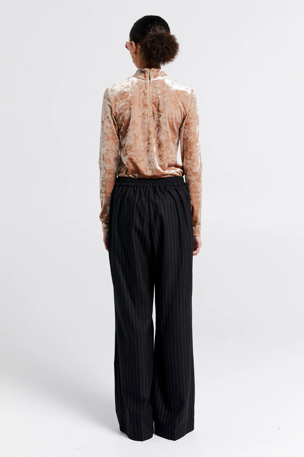 Karen Walker Palazzo Lounge Pants // Pinstripe Black