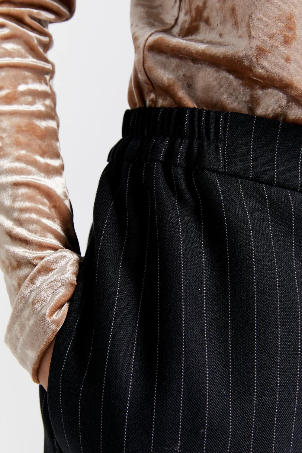 Karen Walker Palazzo Lounge Pants // Pinstripe Black