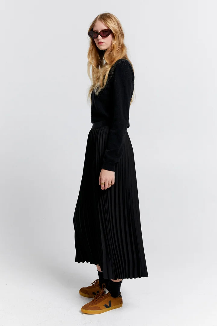 Karen Walker Sunray Pleated Skirt // Black