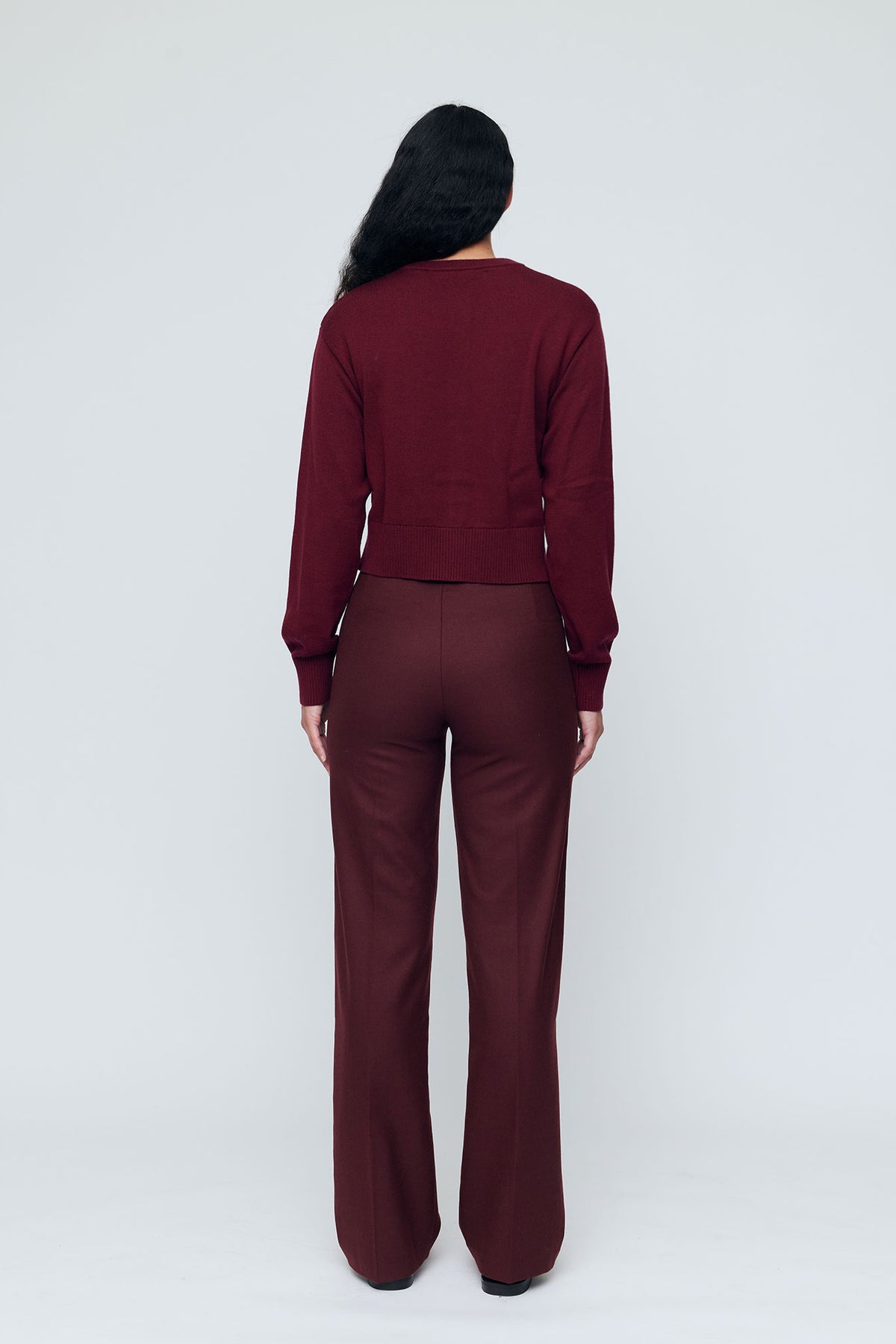 Wynn Hamlyn Ally High Waisted Trouser // Maroon